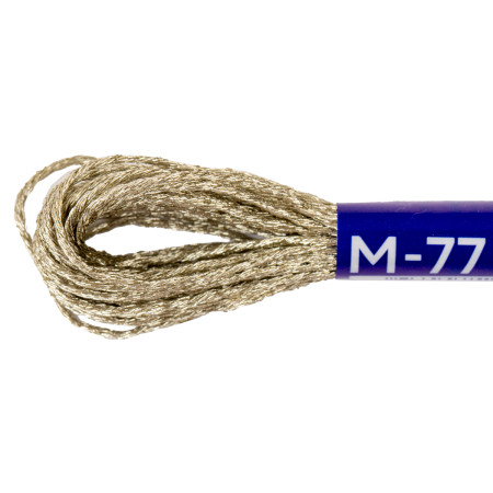 Нитки для вышивания GAMMA мулине NM металлик 8 м св.золотистый MG-NM-77