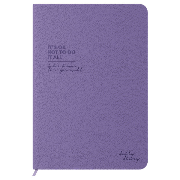 Ежедневник недатированный A5 136л. BG "Create. Purple" кожзам, твердый переплет, фиолетовый, цветной срез RE-DuA5_61248