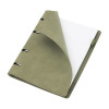 Тетрадь на кольцах 120л. А5 BRAUBERG "ELEGANT" экокожа, с резинкой, оливковый S-405244