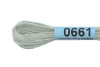 Нитки для вышивания GAMMA мулине (0207-0819) 8 м №0661 бледно-серый MG-0661