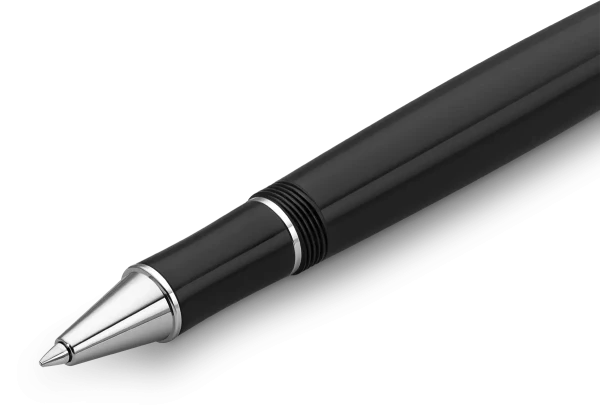 Ручка-роллер KAWECO DIA2 0.7мм черный корпус с хромированными вставками  KAW-10000566
