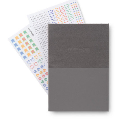 Блокнот для записей Стихия Bullet Journal 100 г/м2, 14 x 20 см, 80 л, жесткая обложка, серый NP-ST04057