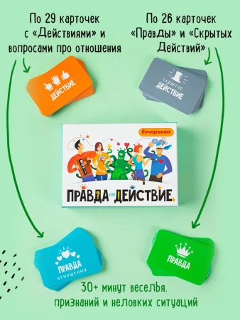 Настольная игра: Правда или действие?! Вечеринка MIR-251196