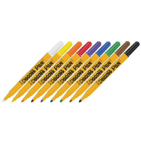 Набор маркеров для декорирования Centropen "Decor Pen 2738" 9 цв 1.5 мм, пулевидные, карт.уп., европ. RE-5 2738 0901