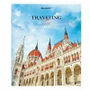 Тетрадь 96л. A5 линия BRAUBERG "Traveling" скоба, ассорти S-404439