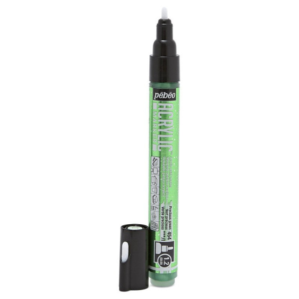 Маркер акриловый PEBEO Acrylic Marker 1.2 мм 1 шт 205754 зеленый мерцающий