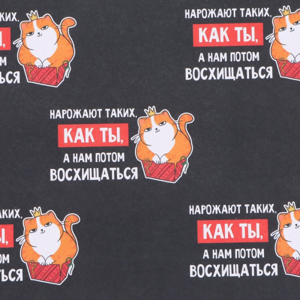 Бумага упаковочная крафтовая 50 х 70 см "Восхищение" SIM-10889822