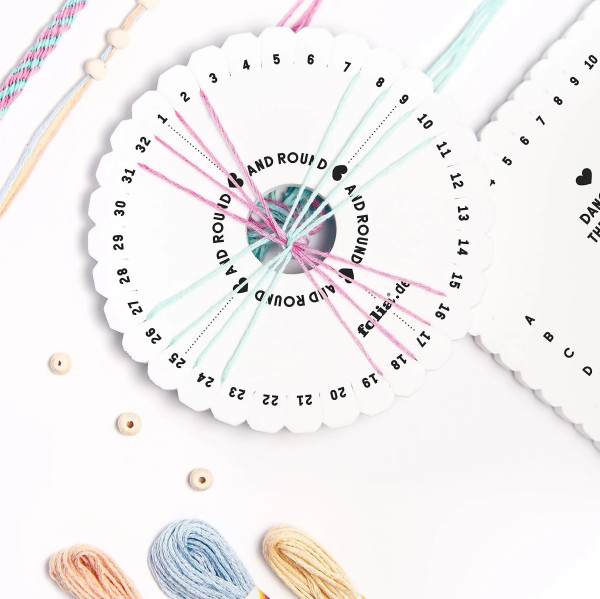 Набор для плетения браслетов кумихимо FOLIA Pastel Rainbow, 16 предметов FL-32039