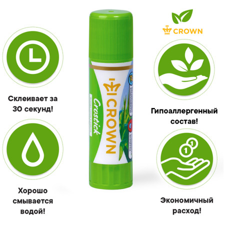 Клей-карандаш Crown "Expert" 15 г ПВП RE-CG-150
