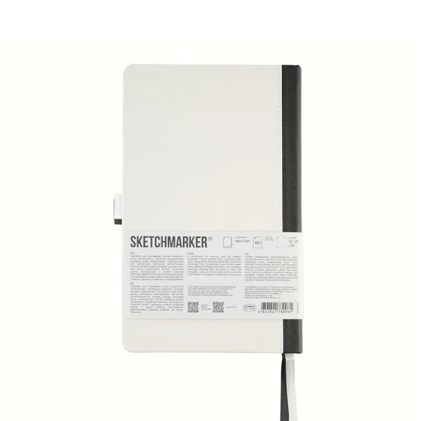 Блокнот для зарисовок SKETCHMARKER Domino 140 г/м2 21 x 30 см 80 л, белая бумага, твердая обложка MP23141005SM