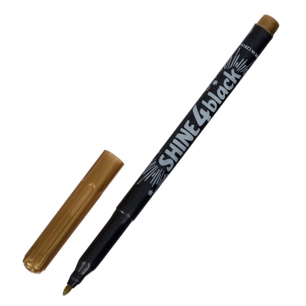 Набор маркеров для декорирования Centropen "Shine4black" 6 цв 2.5 мм металлик, пулевидные, карт.уп., европ. RE-625900601