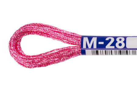 Нитки для вышивания GAMMA мулине NM металлик 8 м темно-розовый MG-М-28