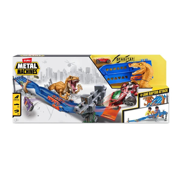 Набор ZURU Metal Machines, трек "Атака Хищника" 4 трассы с машинкой ROS-44159