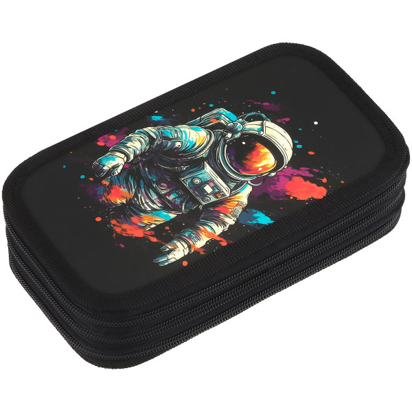 Пенал 3 отделения ArtSpace "Cosmic" 190 x 110, ламинированный картон, софт-тач RE-ПК3_60008