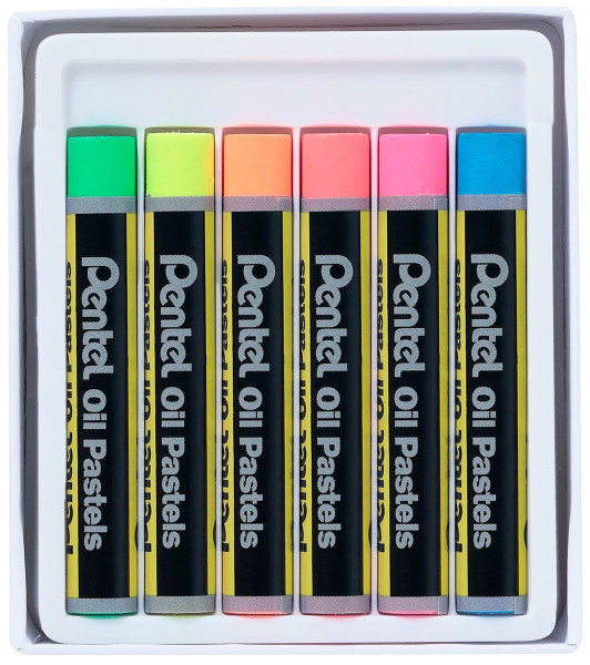 Пастель масляная PENTEL флуоресцентная 6 цв PHN-F6