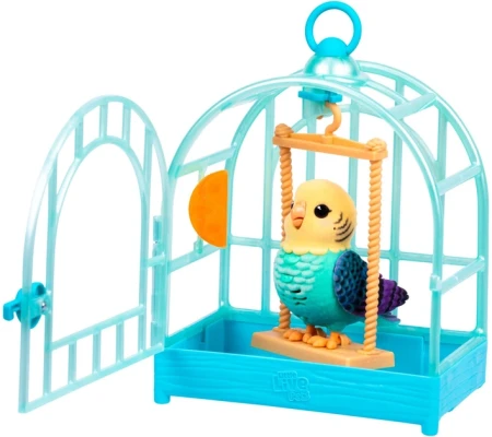 Игрушка интерактивная Moose "Попугайчик  в клетке"  голубой UT-26691