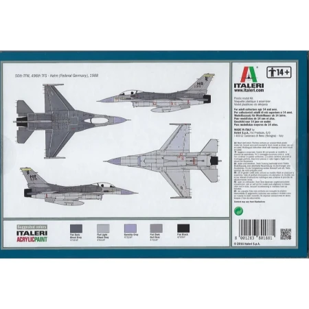 Сборная модель: Italeri Самолет F-16 C/D Night Falcon З-0188ИТ