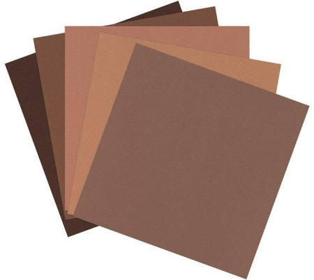 Кожа искусственная CLAIREFONTAINE Leather 30.5 x 30.5 см 0.8 мм 5 шт, оттенки коричневого RH-95737C
