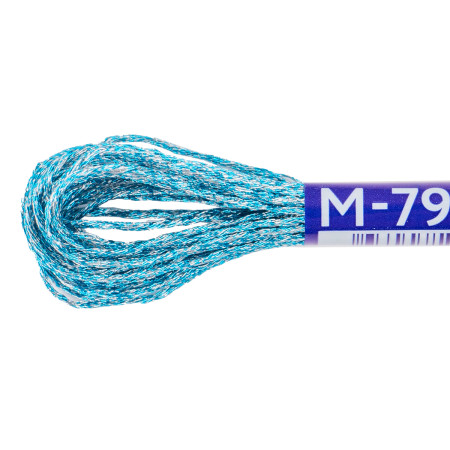 Нитки для вышивания GAMMA мулине NM металлик 8 м голубой/серебристый MG-NM-79