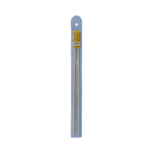 Спицы прямые GAMMA бамбук d 4.5 мм 35-36 см BL2-45