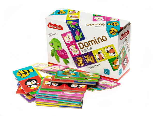 Домино Вaby Toys для малышей "Животные" 28 элемента, 3+ KOR-04047