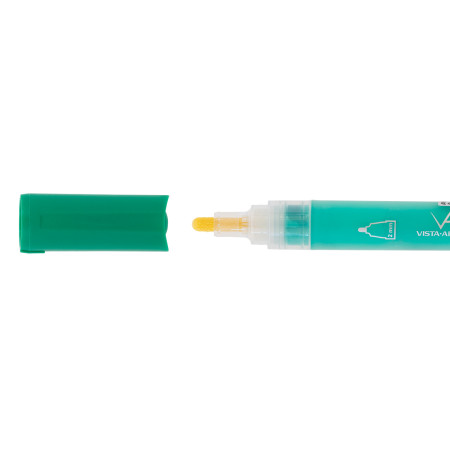 Маркер акриловый VISTA-ARTISTA 2 мм перо круглое 1 шт G127 изумрудный/emerald AMV-01-G127