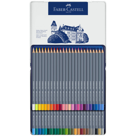 Карандаши акварельные художественные Faber-Castell "Goldfaber Aqua" 48 цв, метал.коробка RE-114648