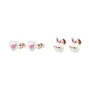 Серьги MESHU "Cuteness" бижутерия, 2 пары, европодвес RE-MS_60700