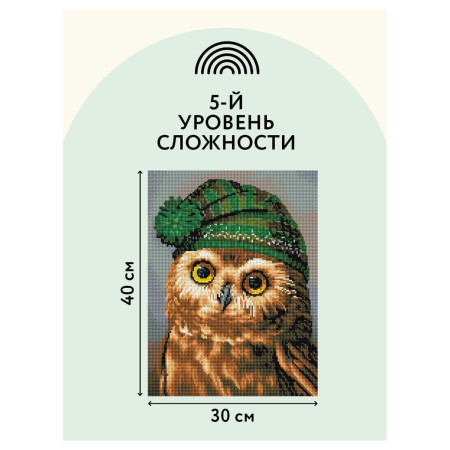 Алмазная мозаика ТРИ СОВЫ "Сова" 30 x 40 см, холст RE-АМ3040_47542