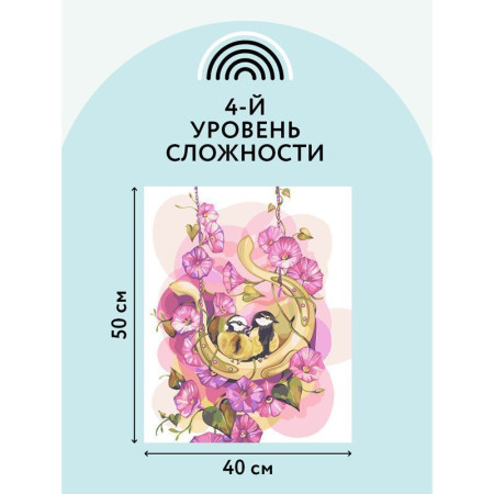 Картина по номерам на холсте ТРИ СОВЫ "Цветочная песня" 40 x 50 см, краски, кисть RE-КХ_44200