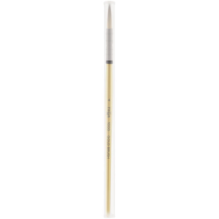Кисть художественная синтетика ГАММА "Gold Brush" круглая №4 французское крепление, короткая ручка RE-1000004