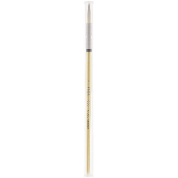 Кисть художественная синтетика ГАММА "Gold Brush" круглая №4 французское крепление, короткая ручка RE-1000004