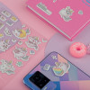 Наклейки объемные MESHU "Cute unicorn" 10 x 23 см, с блестками, пакет европодвес RE-MS_57647