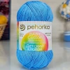 Пряжа Пехорская ПТ "Детский хлопок" 100% мерсеризованный хлопок 1 x 100 г 330 м ± 6 м №015 т.голубой PEH-DHL-015