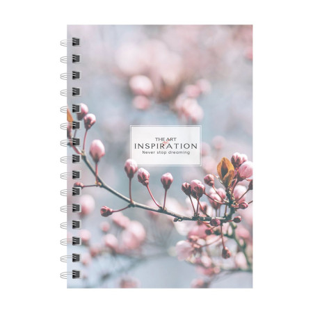 Записная книжка А6 120л. ArtSpace "For inspiration" на гребне, твердая обложка, матовая ламинация RE-ЗКт6к120гр_46324