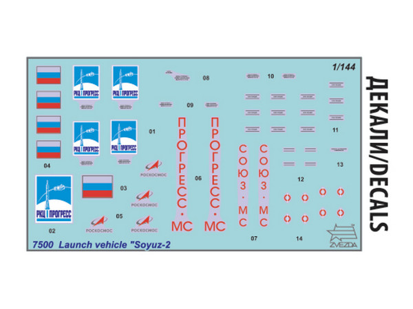 Сборная модель: Ракета-носитель Союз-2 (масштаб 1:144) З-7500
