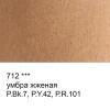Краска акварель VISTA-ARTISTA Studio кювета 2.5 мл 1 шт 712 умбра жженая VAW-712