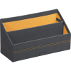 Лоток для писем RHODIARAMA 25 x 10 x 14 см, 2 отделения, экокожа, титан RH-194602C