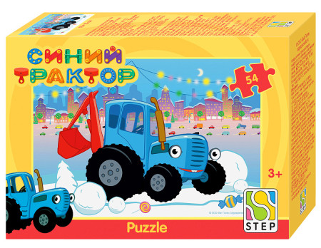 Пазл Step Puzzle 54 "Синий трактор" (Биг Папа) ассорти STP-71217