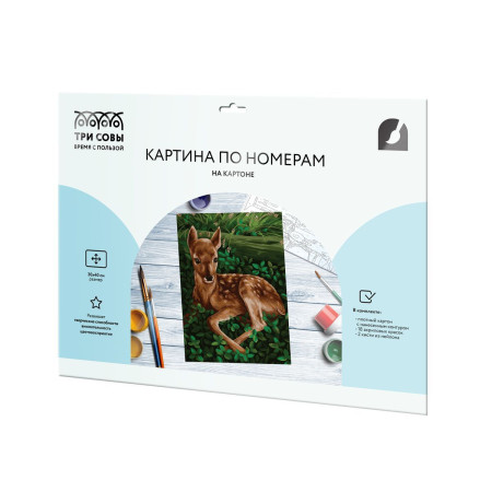 Картина по номерам на картоне ТРИ СОВЫ "Олененок" 30 x 40 см, краски, кисть RE-КК_53780