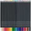 Карандаши цветные Faber-Castell "Black Edition" 24 цв трехгранные, черное дерево, заточенные,картон RE-116424