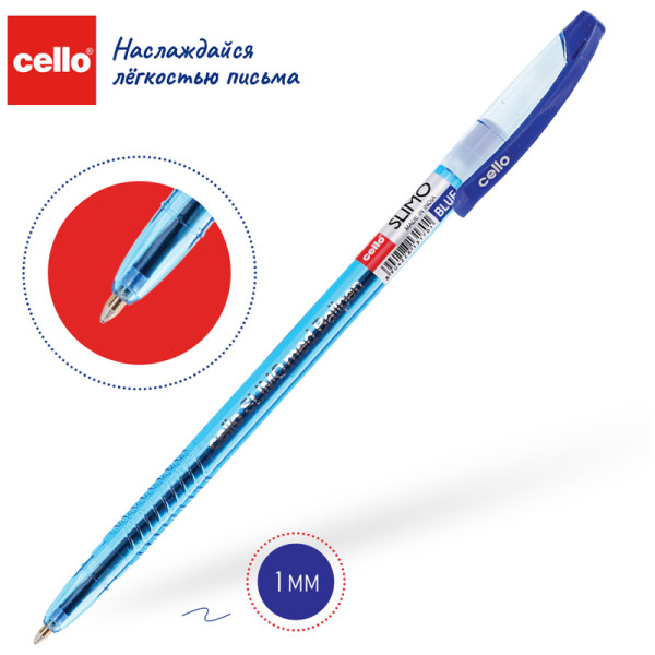 Ручка шариковая Cello "Slimo" 1 мм 1 шт цвет чернил: синий RE-1665