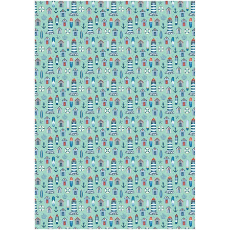 Упаковочная бумага глянцевая MESHU "Мир техники" 1л. 70 x 100 см 80 г/м2, ассорти RE-MS_53488
