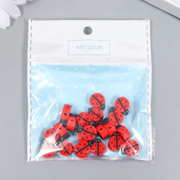 Бусины для творчества PVC "Божьи коровки" 20 шт 1 x 1 x 1 см SIM-7829733
