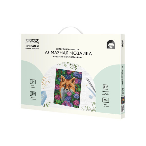 Алмазная мозаика ТРИ СОВЫ "Лиса" 30 x 40 см, холст на подрамнике RE-АМП3040_52940