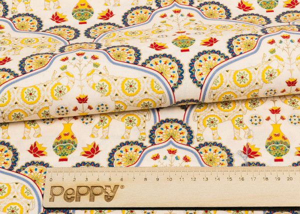 Ткань для пэчворка PEPPY ИНДИЙСКОЕ САРИ 50 x 55 см 146 ± 5 г/м2 100% хлопок ИС-10 синий