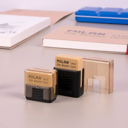 Ластик MILAN Master Gum 1410, для графита и угля, в пластиковом держателе ML-CMMS1410
