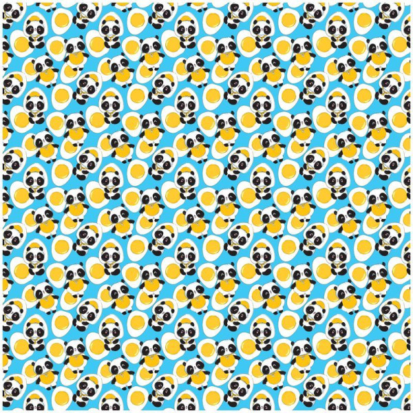 Упаковочная бумага глянцевая MESHU "Cute pandas" 1л. 70 x 100 см 90г/м2 RE-М100_41081