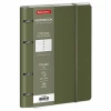 Тетрадь на кольцах 120л. А5 BRAUBERG "ELEGANT" экокожа, с резинкой, оливковый S-405244