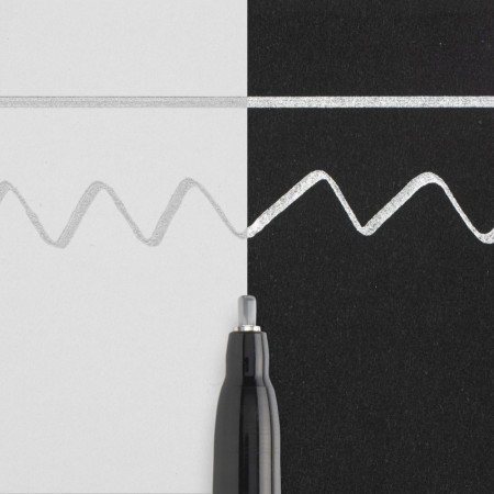 Маркер SAKURA Pen-Touch Calligrapher средний стержень 1.8 мм Серебряный MPXPSK-C-53